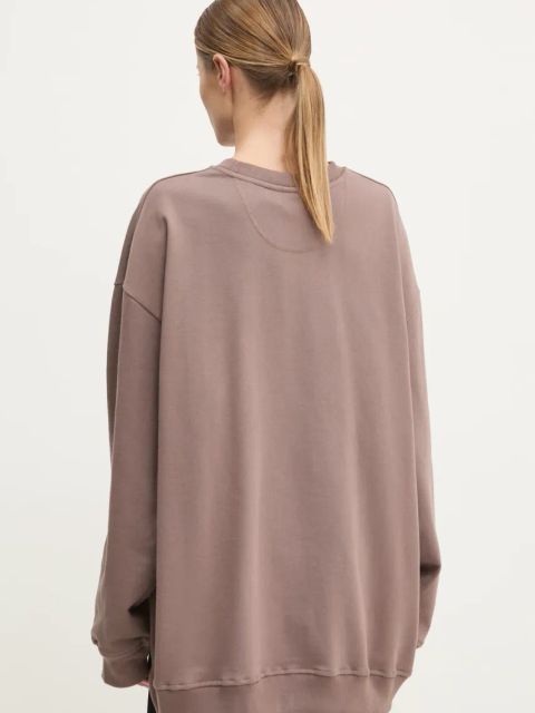 adidas Originals bluza Essential damska kolor brązowy gładka JD1982