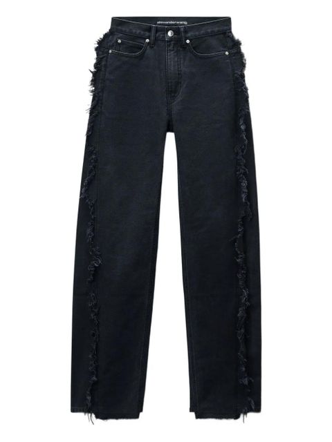 Alexander Wang Float frayed-seams denim jeans - Black - zdjęcie produktu nr 1