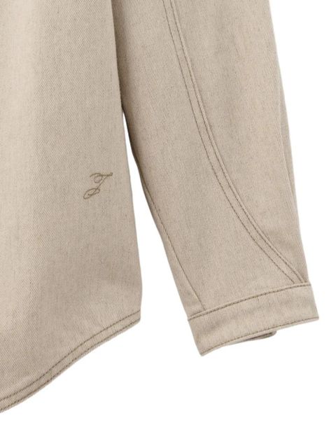 Jacquemus The Amelo de-Nîmes logo-embroidered denim shirt - Neutrals - zdjęcie produktu nr 2