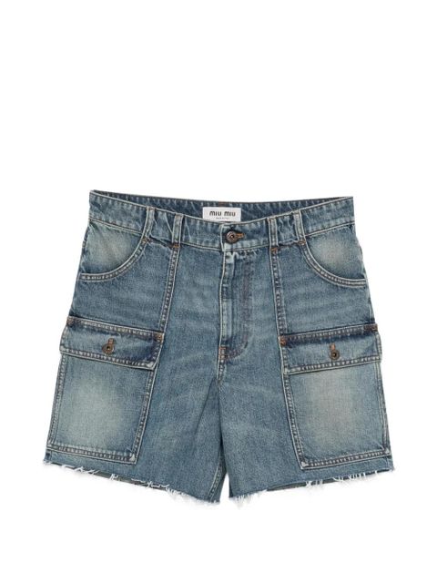 Miu Miu cargo-pocket denim shorts - Blue - zdjęcie produktu nr 1