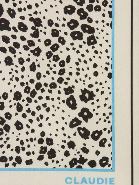 Claudie Pierlot Leopard Print Border Scarf - Neutrals - zdjęcie produktu nr 2