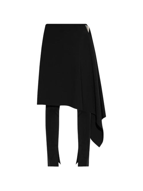 The Attico asymmetric layered trousers - Black - zdjęcie produktu nr 1