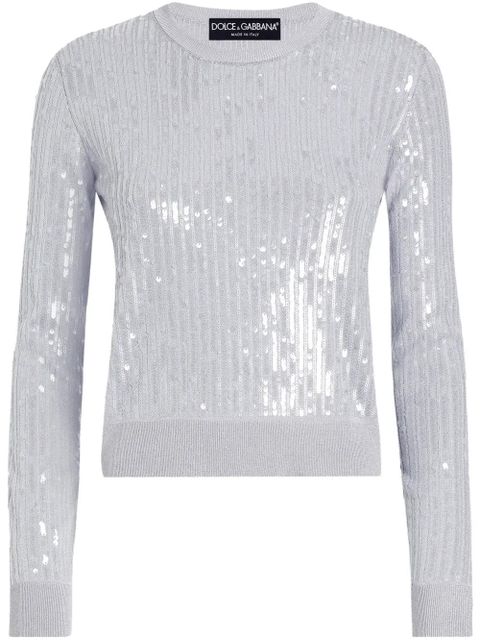 Dolce & Gabbana sequin knitted top - Grey - zdjęcie produktu nr 1