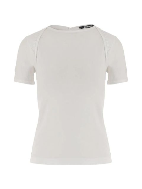 Jacquemus ruffled buttoned T-shirt - White - zdjęcie produktu nr 1