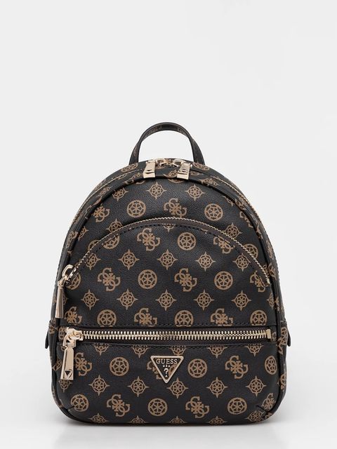 Guess plecak MANHATTAN damski kolor brązowy mały wzorzysty HWPG71 18320 - zdjęcie produktu nr 1