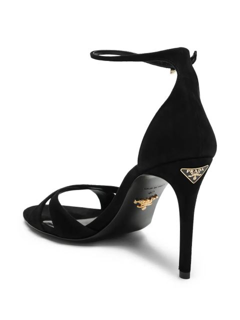 Prada criss-cross stiletto-heel sandals - Black - zdjęcie produktu nr 2