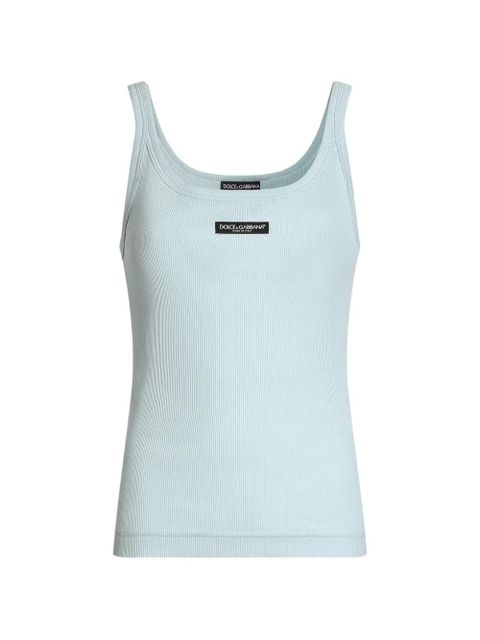 Dolce & Gabbana ribbed tank top - Blue - zdjęcie produktu nr 1