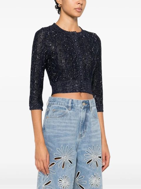 SANDRO button-fastening cardigan - Blue