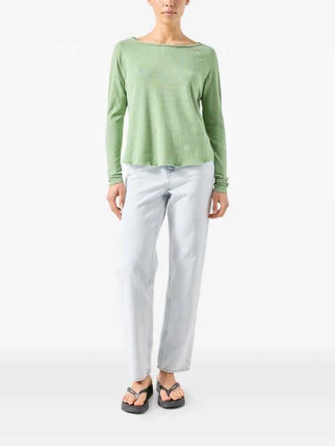 American Vintage Sonoma long-sleeve boat-neck top - Green - zdjęcie produktu nr 2