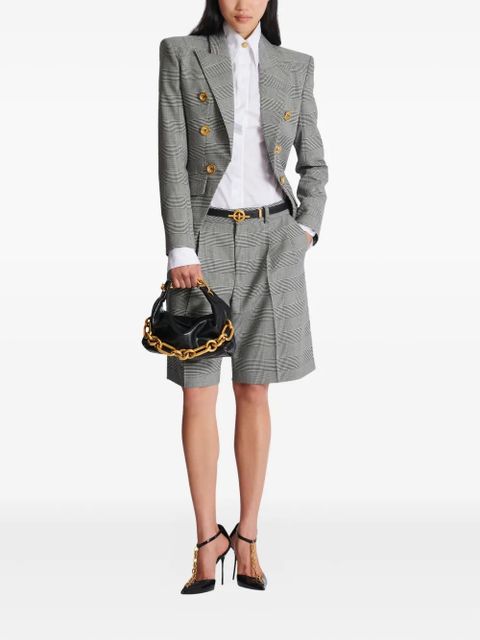 Balmain check-pattern shorts - Grey - zdjęcie produktu nr 2