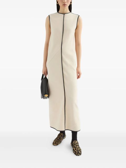 Jil Sander contrasting-trim maxi dress - Neutrals