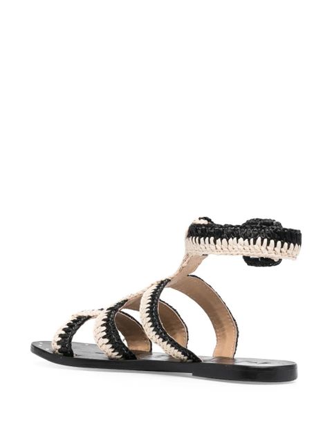 Manebi gladiator braided sandals - Black