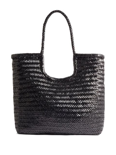 DRAGON DIFFUSION NS Diagonal Triple Jump handwoven tote bag - Black - zdjęcie produktu nr 1