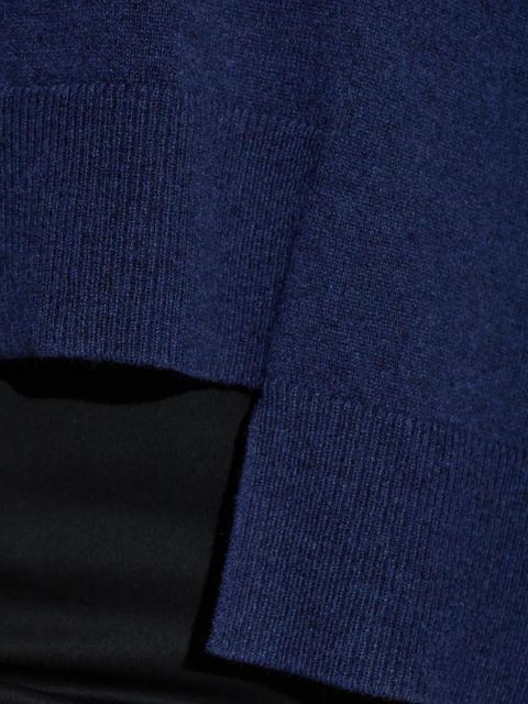 Alexander McQueen asymmetric cashmere sweater - Blue