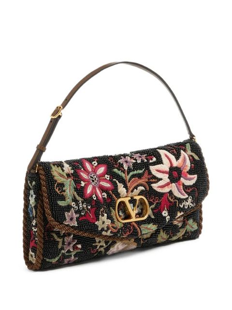 Valentino Garavani small Vain Soft embroidered shoulder bag - Black - zdjęcie produktu nr 2