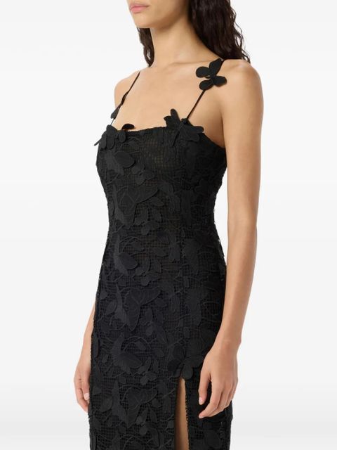 Blumarine butterfly-appliqué maxi dress - Black