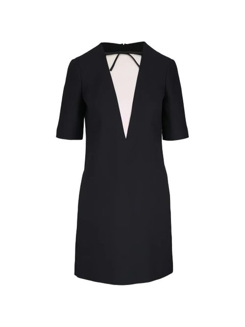 Valentino Garavani crepe V-neck mini dress - Black - zdjęcie produktu nr 1