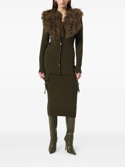 Blumarine feather-embellished wool cardigan - Green - zdjęcie produktu nr 2