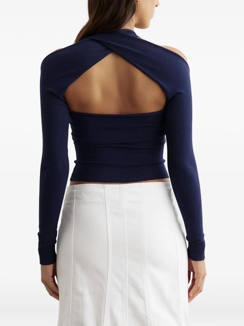 Gimaguas open-back long-sleeved top - Blue