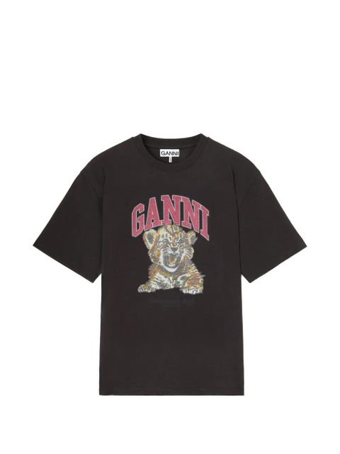 GANNI logo-print T-shirt - Grey - zdjęcie produktu nr 1