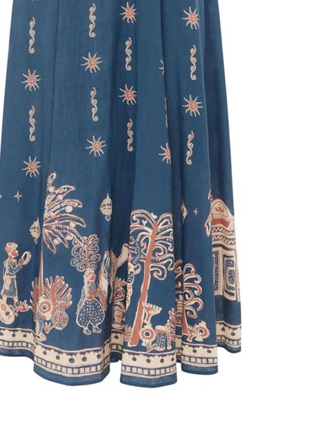 ALEMAIS Acacia printed midi dress - Blue - zdjęcie produktu nr 2