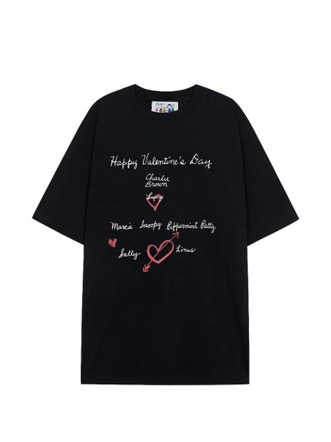 Marge Sherwood x Peanuts lettering-print T-shirt - Black - zdjęcie produktu nr 1