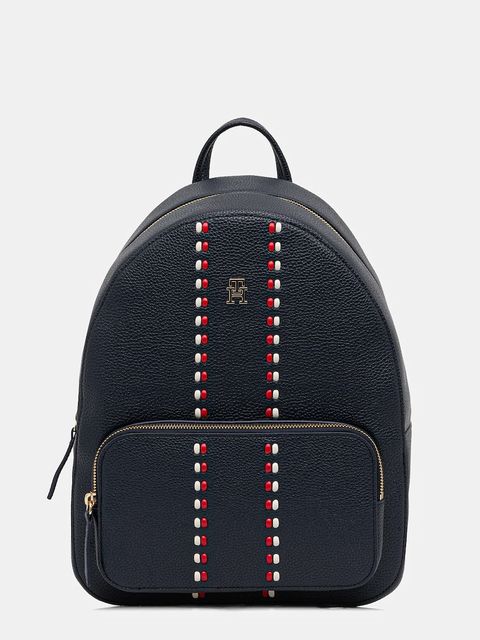 Tommy Hilfiger plecak damski kolor granatowy duży z aplikacją AW0AW18159 - zdjęcie produktu nr 1