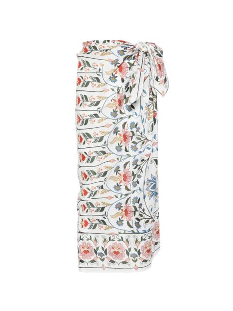 FARM Rio floral-print sarong - White - zdjęcie produktu nr 1
