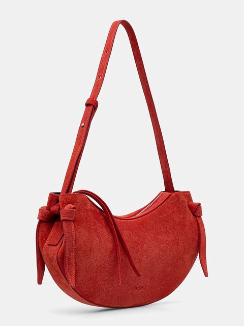 Yuzefi torebka zamszowa FORTUNE COOKIE kolor czerwony YUZPF25-HB-FC-S022