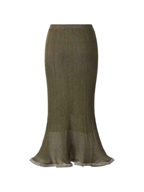 Simkhai Brighton embellished ribbed midi skirt - Green - zdjęcie produktu nr 2