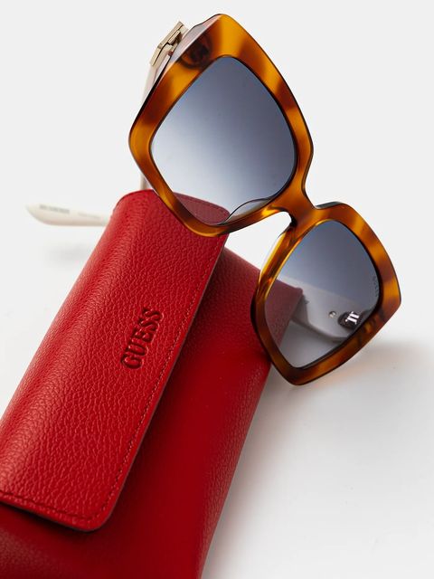 Guess okulary przeciwsłoneczne damskie kolor zielony GU7889 53W