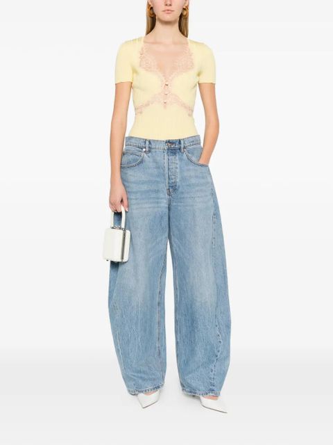 Self-Portrait lace knit top - Yellow - zdjęcie produktu nr 2