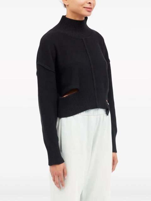 MM6 Maison Margiela high-neck cut-out jumper - Black