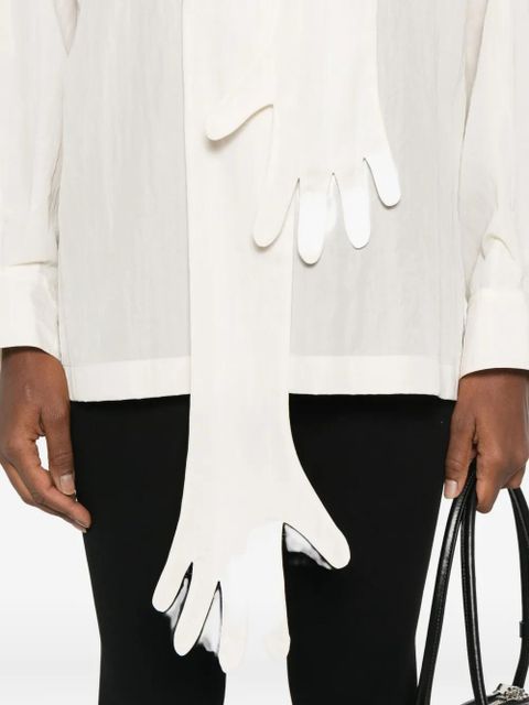 Jean Paul Gaultier glove-detail blouse - Neutrals