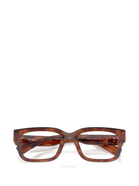 Miu Miu Eyewear rectangle-frame glasses - Brown