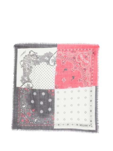 Moschino patchwork scarf - White - zdjęcie produktu nr 1
