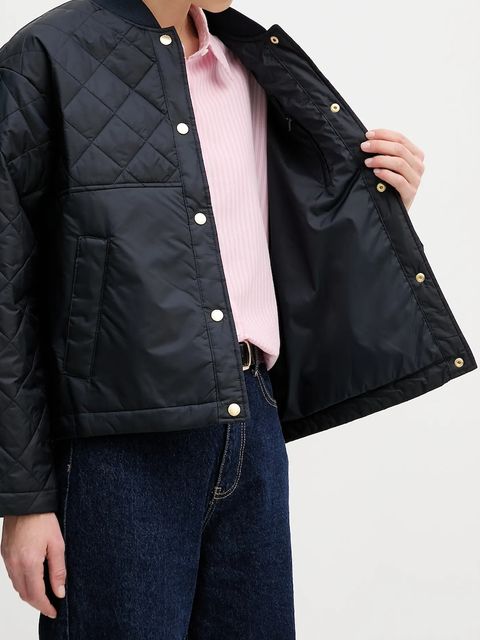 Barbour kurtka Wetherby kolor granatowy przejściowa oversize LQU1884