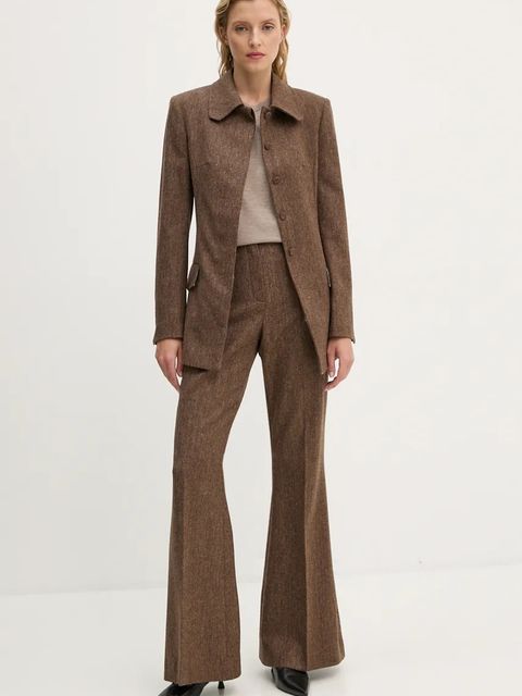 Remain spodnie wełniane Herringbone Flare Pants - zdjęcie produktu nr 1