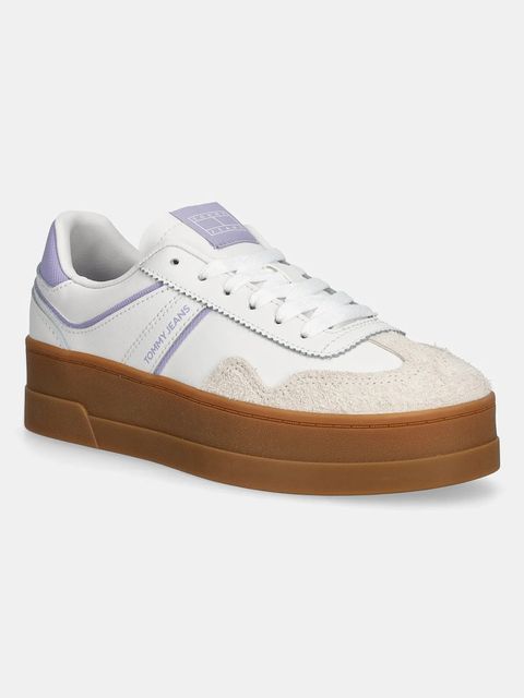 Tommy Jeans sneakersy THE GREENWICH FLATFORM damskie kolor biały EN0EN02807 - zdjęcie produktu nr 1