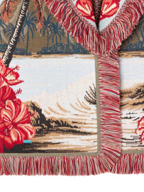 Alanui Hidden Bay fringed cardigan - Blue