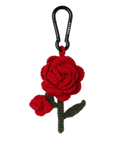 Alanui Rose Amigurumi crochet key ring - Red