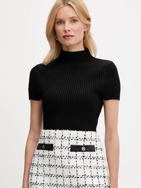 Guess sweter JAYLA damski kolor czarny z półgolfem W5YR04 Z0040 - zdjęcie produktu nr 1