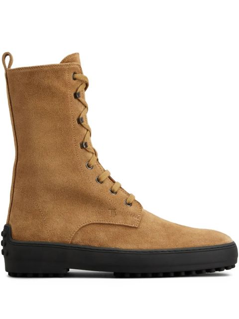 Tod's suede combat boots - Neutrals - zdjęcie produktu nr 1