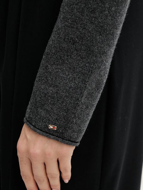 Tommy Hilfiger kardigan wełniany damski kolor szary lekki WW0WW46441