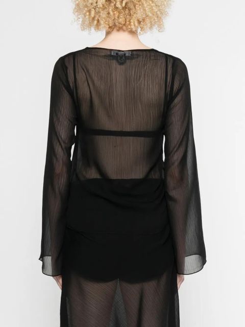 Gimaguas Delia tie-neck long-sleeve top - Black