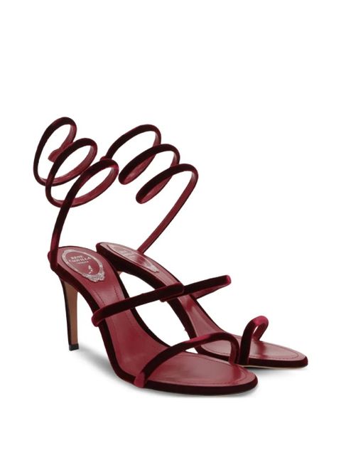 René Caovilla 80mm spiral-strap sandals - Red