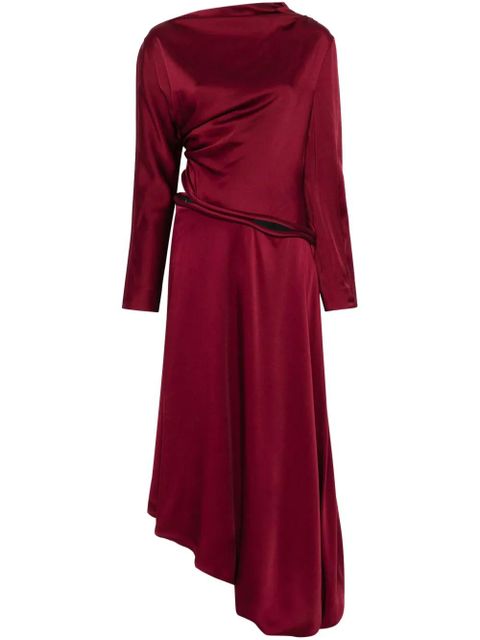 Victoria Beckham piped-trim midi dress - Red - zdjęcie produktu nr 1