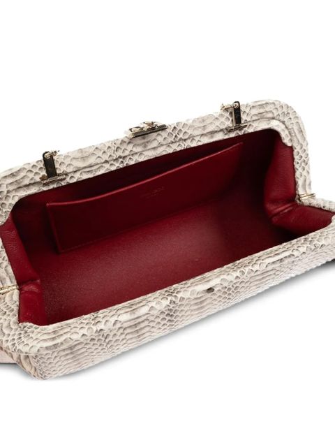 Jimmy Choo Skylar chain-strap clutch bag - White