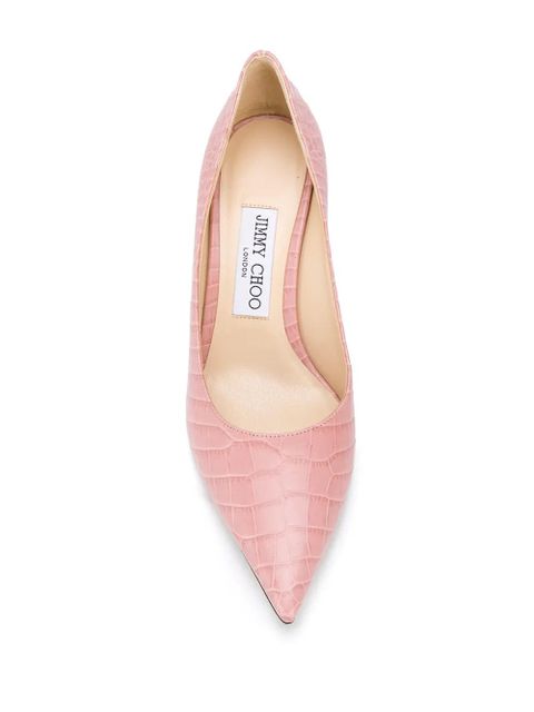 Jimmy Choo Love 65mm crocodile-effect pumps - Pink