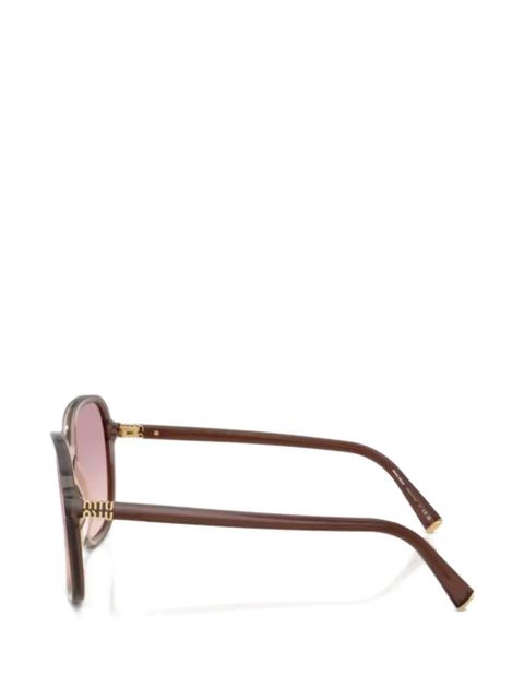Miu Miu Eyewear round-frame sunglasses - Brown - zdjęcie produktu nr 2